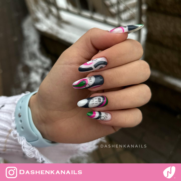 Abstract Graffiti Nail Art